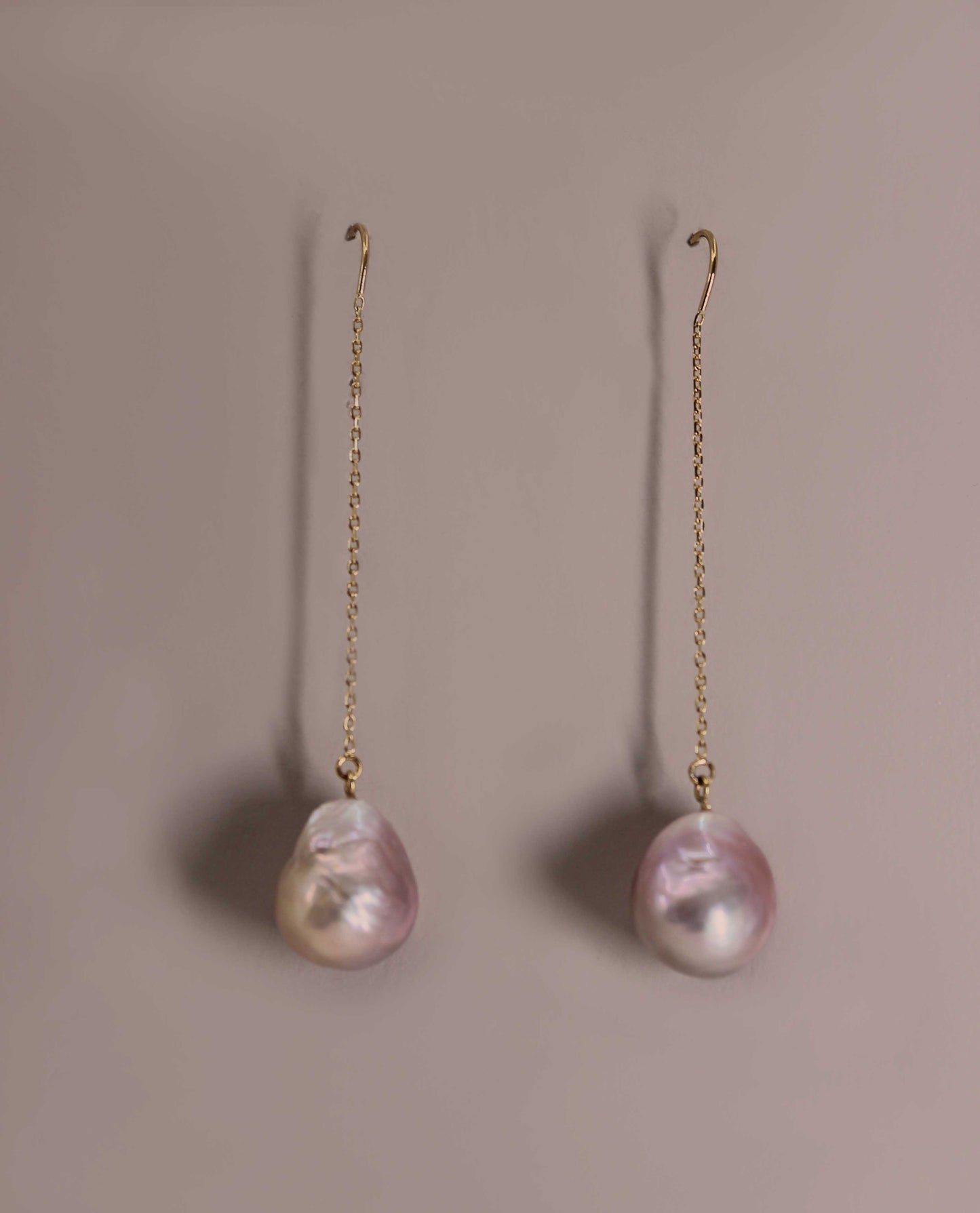 Gold Pearl Chain Drops