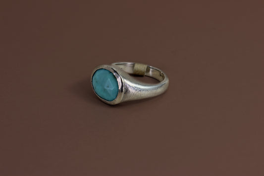 Sterling Turquoise Signet Ring