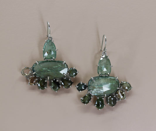 Kyanite Tourmaline Earrings