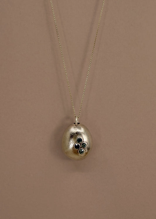 Bronze Sapphire Cluster Pendant, Reserved Custom Order