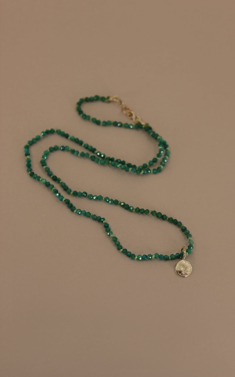 Emerald Rondelle Necklace