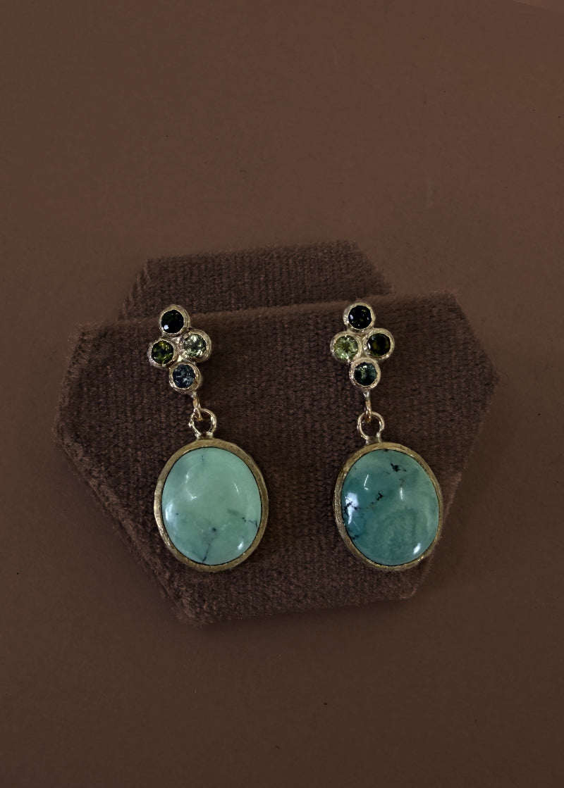Tourmaline and Turquoise Posts