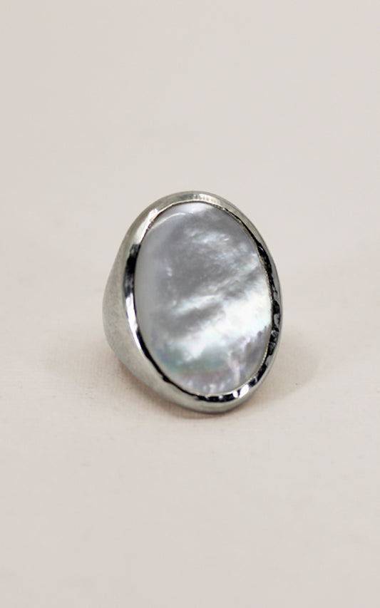 Sterling Mother of pearl ring