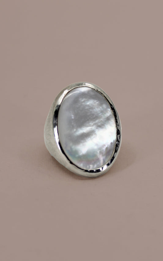 Sterling Mother of pearl ring