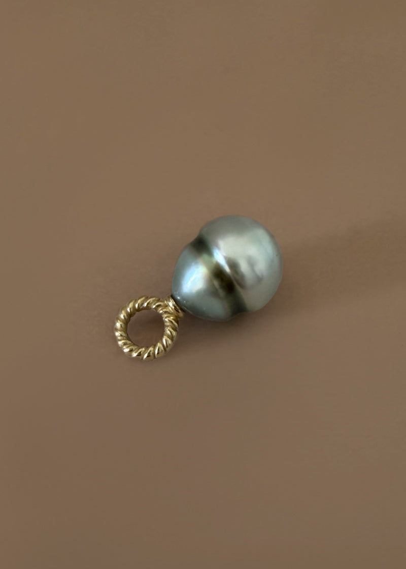 Gold Grey Tahitian Pearl Pendant