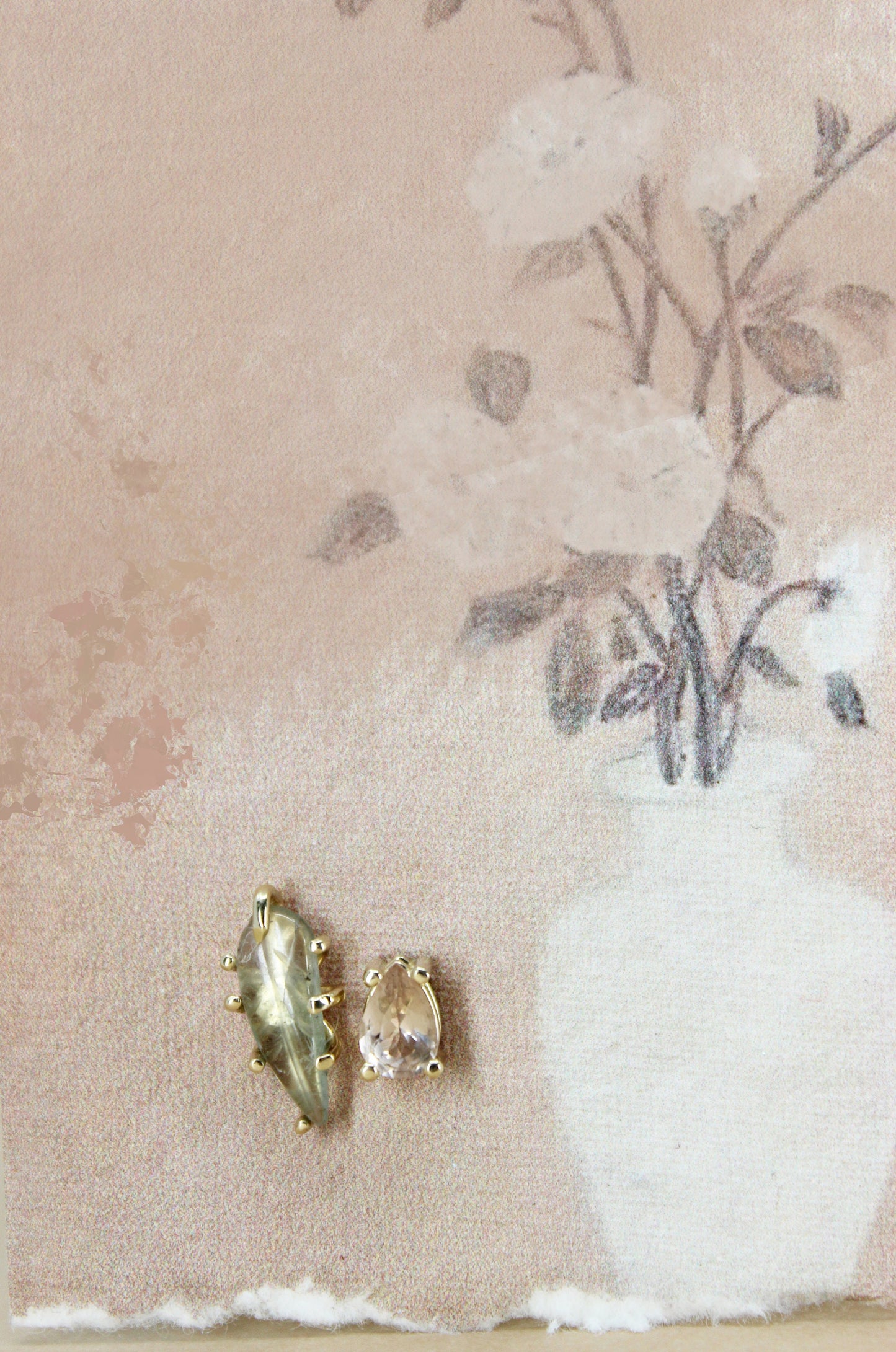Mismatched Gemstone Studs