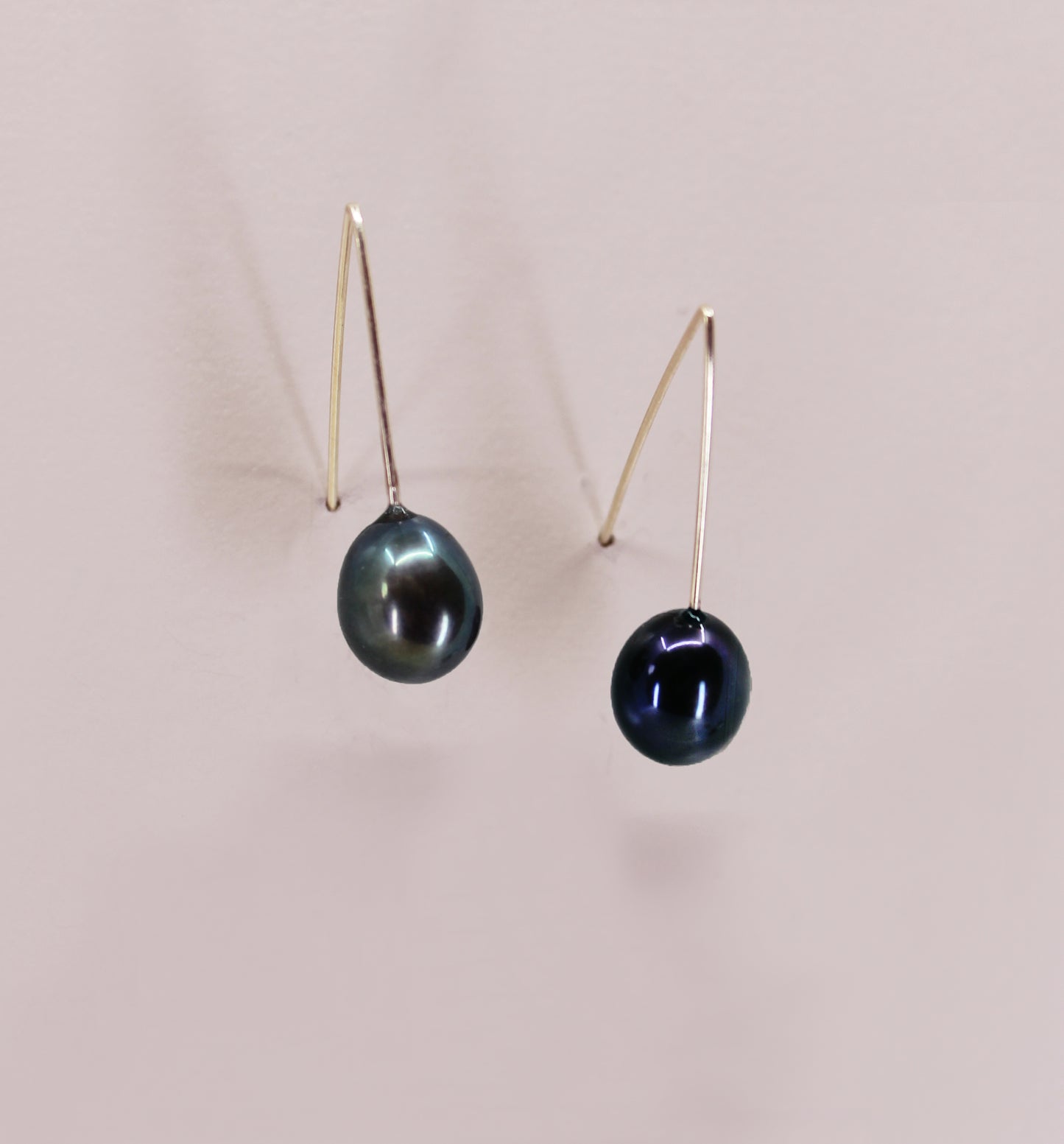 Gold Tahitian Pearl Hook Drops