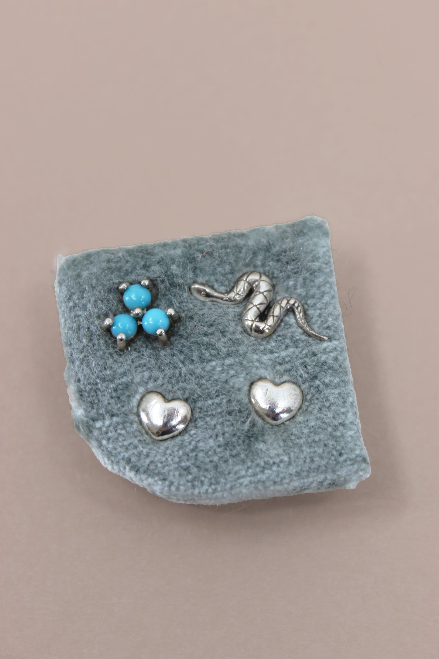 Sterling Mismatched Turquoise Snake Set