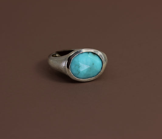 Sterling Turquoise Signet Ring