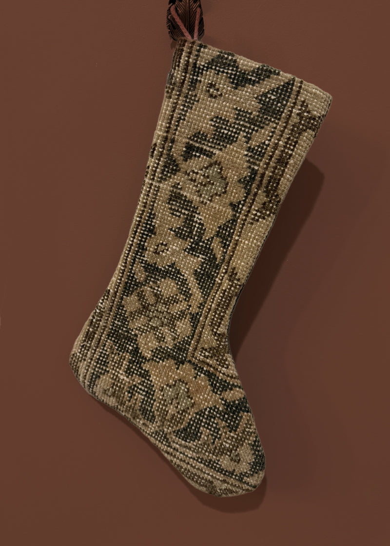 Holiday Stocking Green Pattern