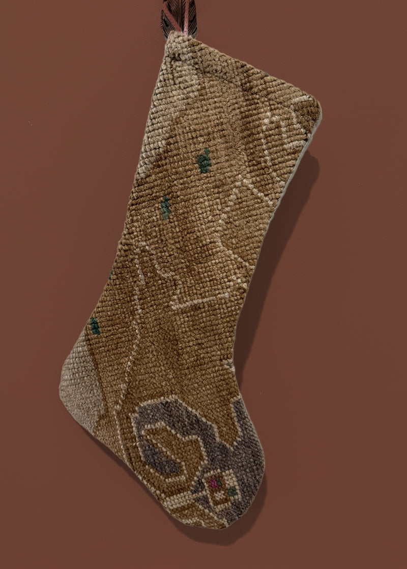 Holiday Stocking Grey Pattern