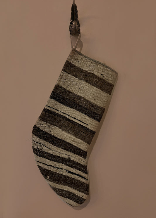Handmade Vintage Rug Stocking #1