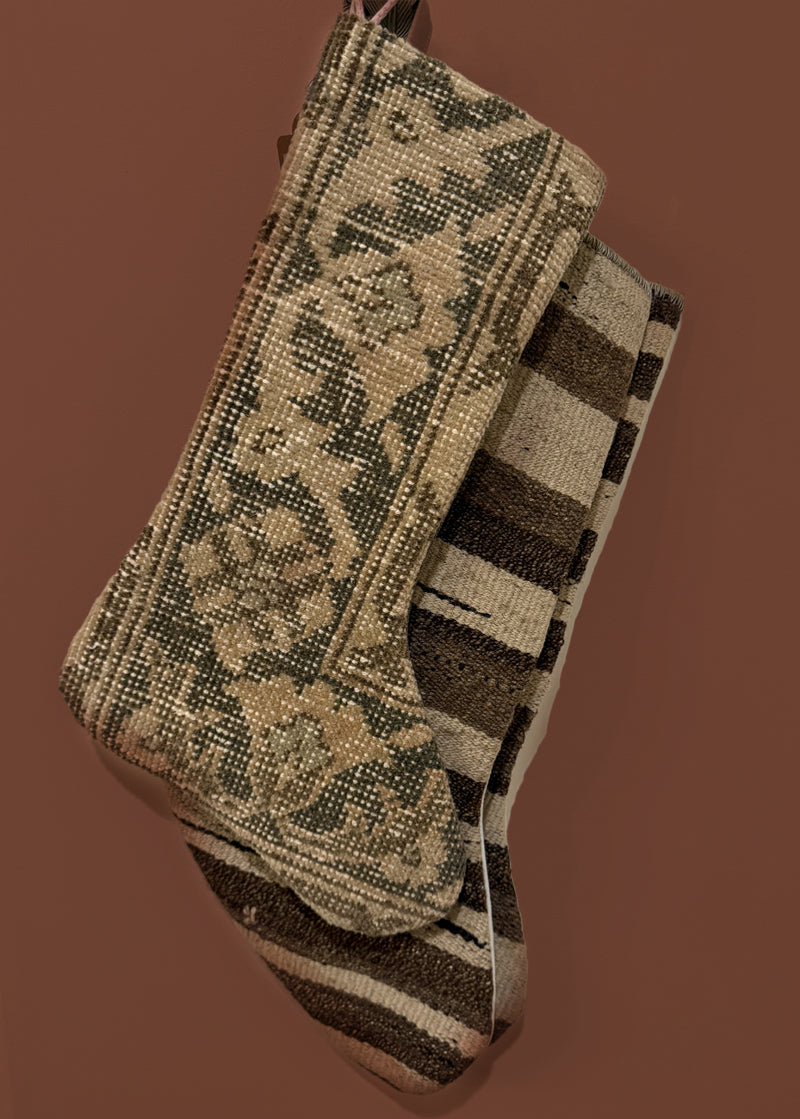 Holiday Stocking Green Pattern