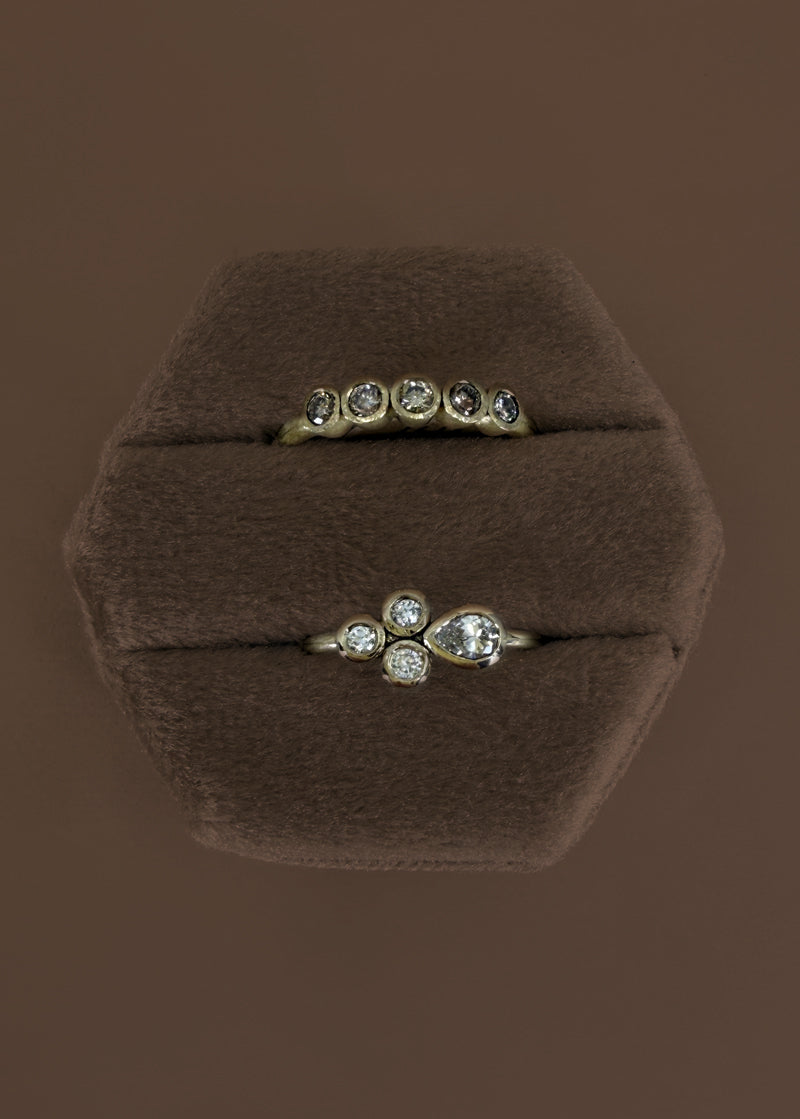 Pear Shaped Diamond Cluster Ring