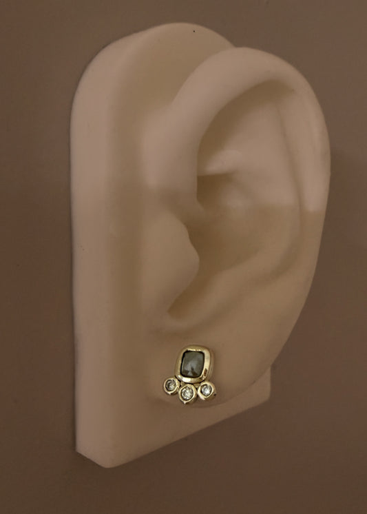 Gold Multi Diamond Studs