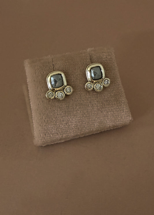 Gold Multi Diamond Studs