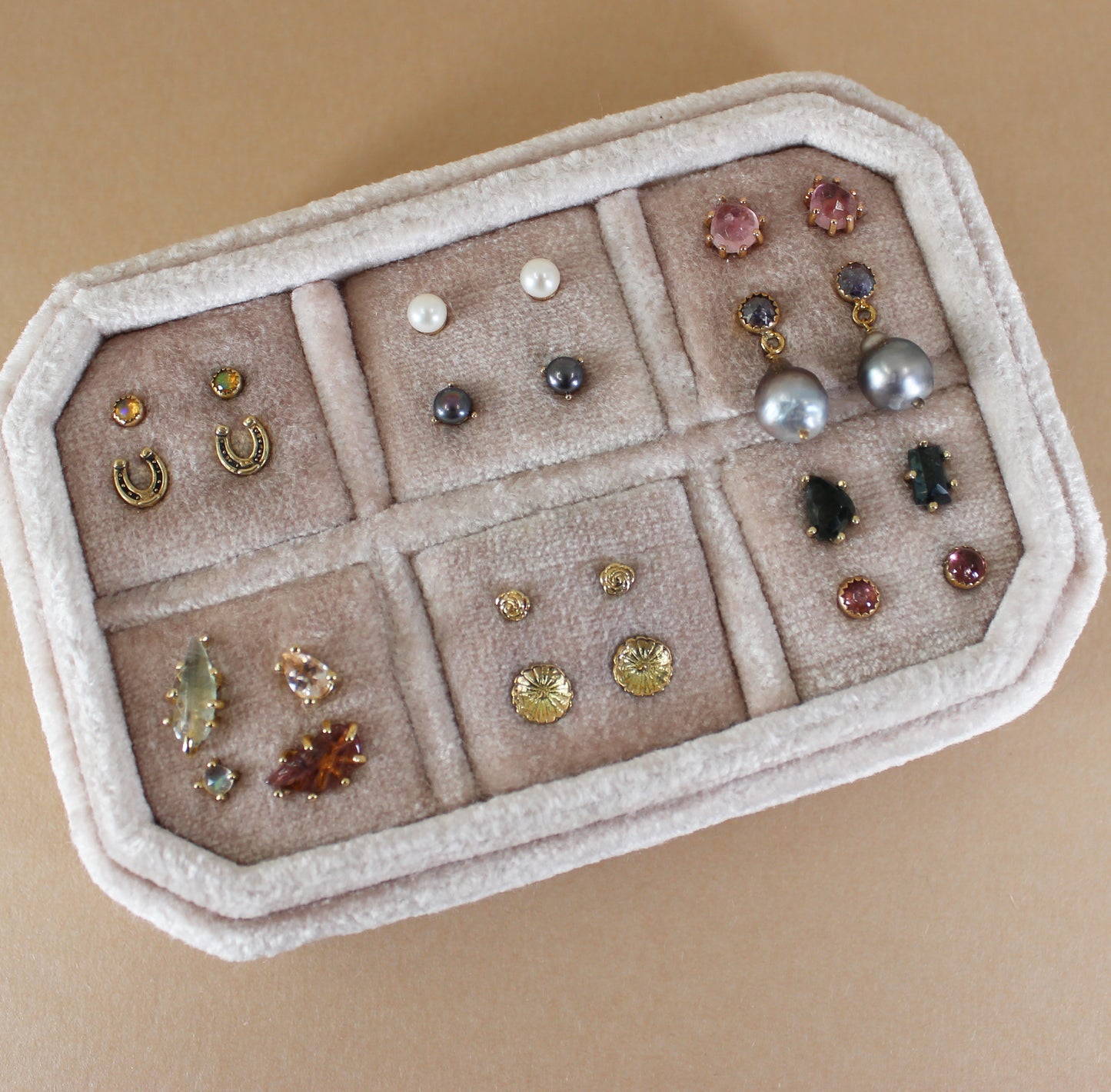 Rosecut Opal Studs