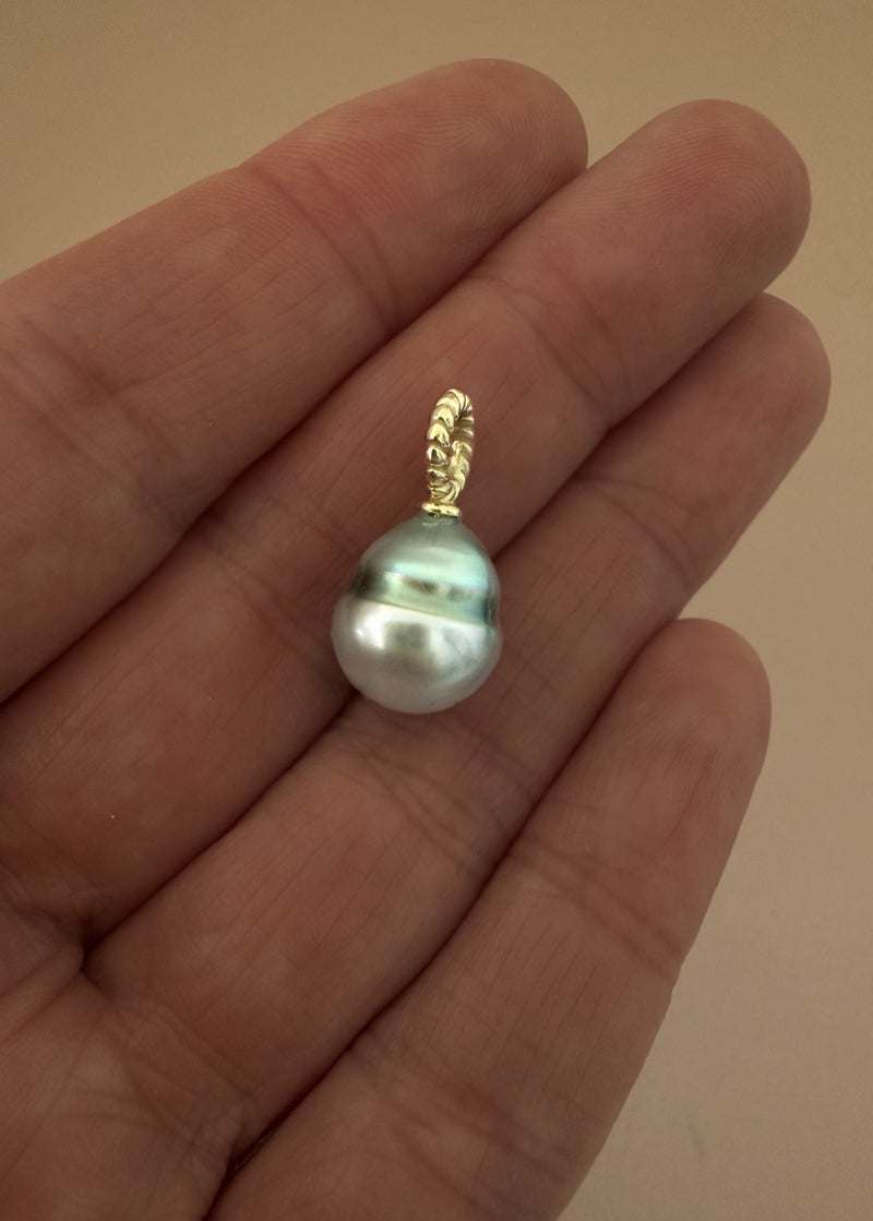 Gold Grey Tahitian Pearl Pendant
