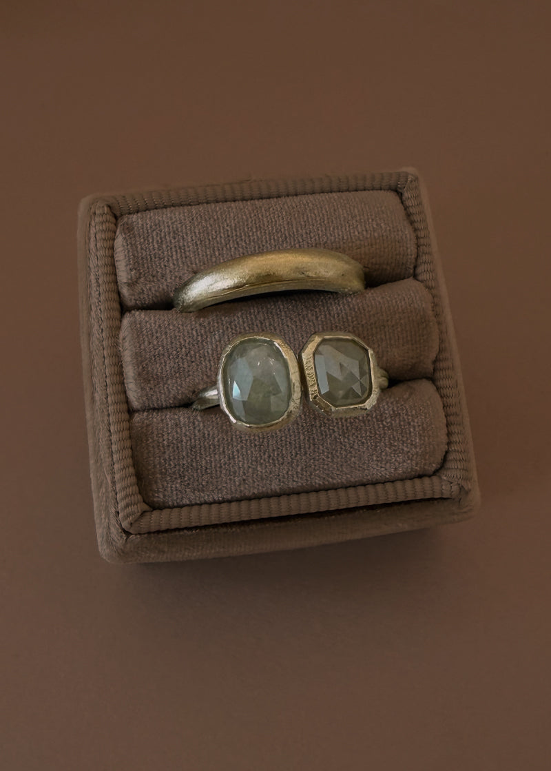 Toi et Moi Rustic Diamond Ring